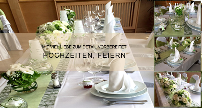 Hochzeiten, Feiern